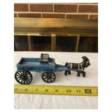 Vintage cast iron goat pulling ï¿½expressï¿½ wagon