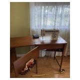 Kenmore sewing machine with wood cabinet 24 x 18