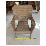 Patio plastic wicker chair