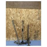 Sledge hammers and pick axe