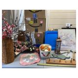 Light up flower arrangement, bird feeder, picture