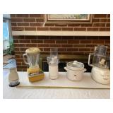 Cuisinart food processor, Rival crockpot, Older