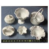 Milk Glass- one cracked