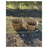 Two bushel baskets