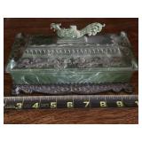 Faux Green Jade Jewelry Box- plastic