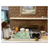 4 bay Bagel toaster, bacon pan, tray, paper towel