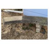 Heavy concrete bench. Will need help loading