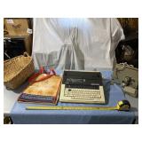 Bakson projector, Brother typewriter and basket
