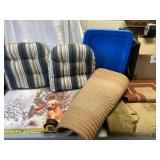 Chair cushions, garden flags and rugs