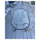 24 x 48 etched leaf patio table