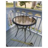27.5 ï¿½ tall glass topped patio table