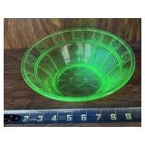 Depression Uranium Glass Bowl