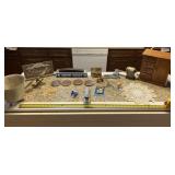 Jewelry box, pencil sharpener, stapler and more