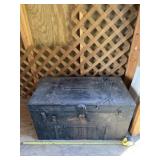 34 w x 17.5 long x 19 tall old trunk