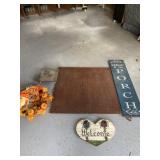 Fall wreath, Welcome sign. Porch sign and more