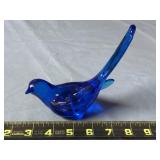 Unmarked Fenton Cobalt blue bird