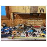 Hardware lot including staple gun and battery