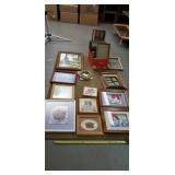 Wall art and picture frames, raggedy Ann,  cross