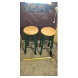 2 wooden stool 24 in tall