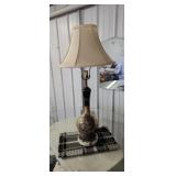 Hand Painte Mid Century Lamp