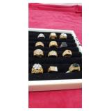 12 rings includes 14kt Gold electroplate,