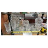 Indiana Whitehall glass ware pitcher , tumblers
