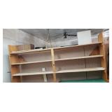 Wooden shelving unit 8x7 ft x 16 in