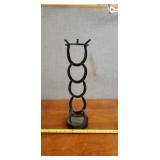 Iron horseshoe stand 23 inches tall