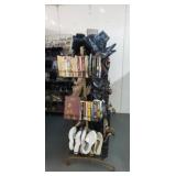 Shoe rack w womens shoes all sizes , and end cap