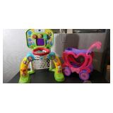 V tech sports center, heart grocery cart
