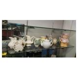 Pitchers,  tea pots bear cookie jar