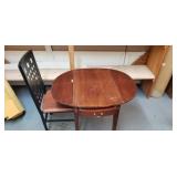 Hickory chair company table sides fold down w