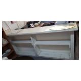 Worked shelf used for display cabinets , contents