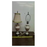 Handpainted Victorian Porcelain table lamps 23 in