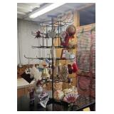 Wire Rack of Christmas Ornaments