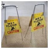 Caution wet floor signs