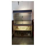 4ft x 67x 18 in display cabinet sliding glass