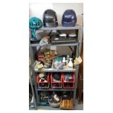 31x62x 13 metal shelf w contents , extension