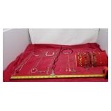 Costume bracelets, Necklaces , gold and