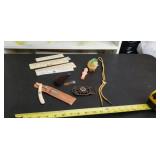 Copper belt buckle,  crank up chic, hard  plastic
