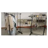 3 horizontal clothing racks on wheels 2