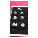 7 womens Rings size 7 includes 14kt , 18kt  gold