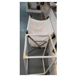 Fold up Laundry hamper on wheels, pvc on wheels