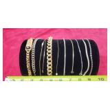 11 gold and silverstone bracelets