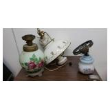 Vintage lamps need parts handpainted gone w the