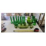 Green Depression Glassware & more