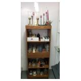 Shelf on wheels 22x57x16 w candles candle holders