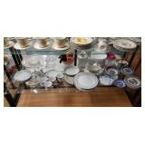 China dishware, stoneware blue and white