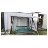 Swing metal frame wooden swing