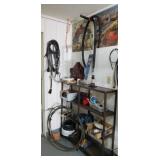 Metal shelf, electrical wire, aluminum cover wire
